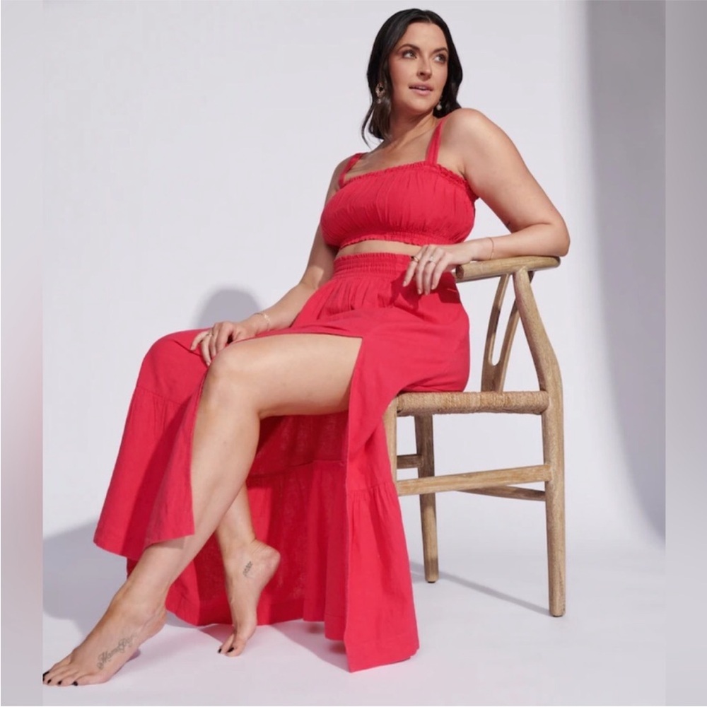 Abercrombie & Fitch Pink Maxi Skirt Set